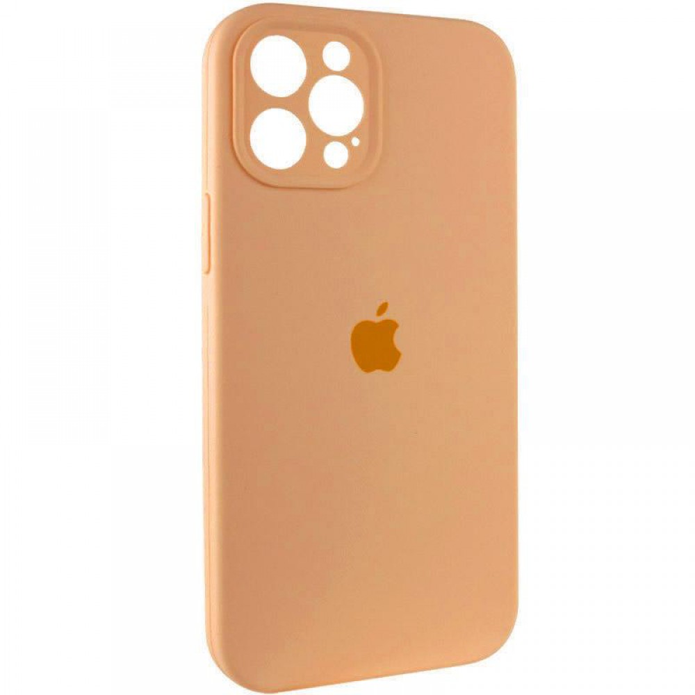 Чохол Silicone Case Full Camera Protective (AA) для Apple iPhone 12 Pro (6.1") Помаранчевий / Cantaloupe