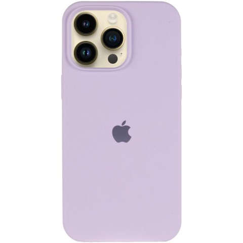 Чохол Silicone Case (AA) Logo with MagSafe для Apple iPhone 14 Pro Max (6.7") Бузковий / Lilac