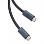 Дата кабель Baseus Flash 2 USB4 Full-Featured Type-C to Type-C 240W (1.8m) (P10311803112) Cluster Black