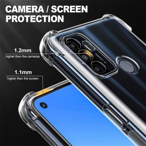 TPU чохол GETMAN Ease logo посилені кути Full Camera для Oppo A53 / A32 / A33 Безбарвний (прозорий)