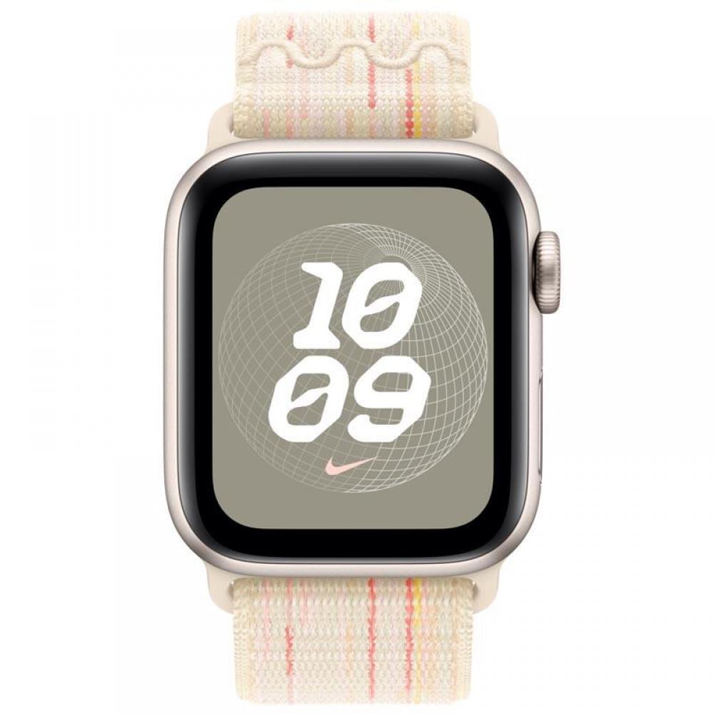 Ремінець Nylon Sport Loop для Apple Watch 42(ser.1-3)/44/45/46/49mm Starlight / Pink