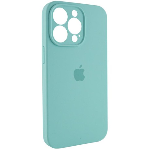 Чохол Silicone Case Full Camera Protective (AA) для Apple iPhone 13 Pro (6.1") Бірюзовий / Marine Green
