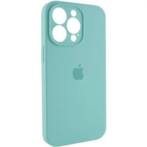 Чохол Silicone Case Full Camera Protective (AA) для Apple iPhone 13 Pro (6.1") Бірюзовий / Marine Green