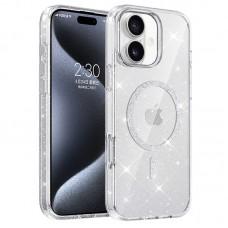 Чохол TPU Eclipse Sparkle (MagFit) для Apple iPhone 16 (6.1") Clear