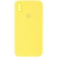 Чохол Silicone Case Square Full Camera Protective (AA) для Apple iPhone XS Max (6.5") Жовтий / Yellow