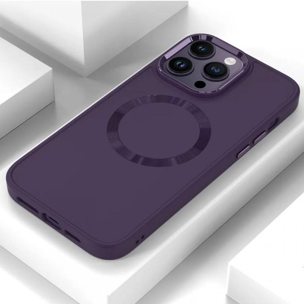 TPU чохол Bonbon Metal Style with MagSafe для Apple iPhone 12 Pro / 12 (6.1") Фіолетовий / Dark Purple TPU чохол Bonbon Metal Style with MagSafe для Apple iPhone 12 Pro / 12 (6.1") Фіолетовий / Dark Purple
