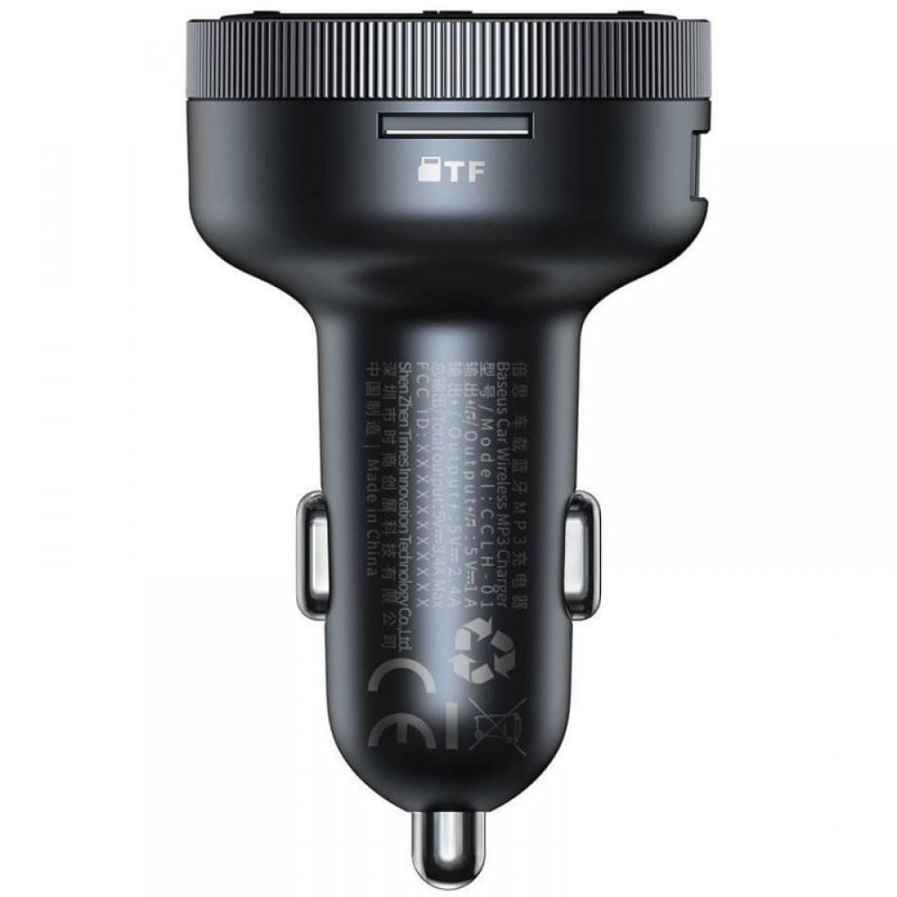 АЗП FM модулятор Baseus Enjoy 17W (2USB-A) (CCLH-01) Чорний