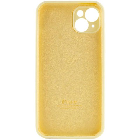 Чохол Silicone Case Full Camera Protective (AA) для Apple iPhone 15 (6.1") Жовтий / Mellow Yellow