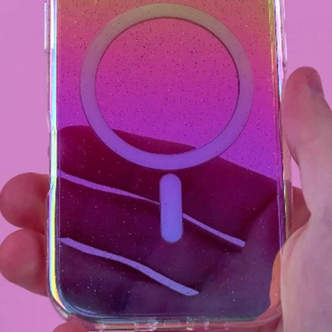 Чохол TPU Galaxy Sparkle (MagFit) для Apple iPhone 16e / 17e (6.1") Chroma+Glitter