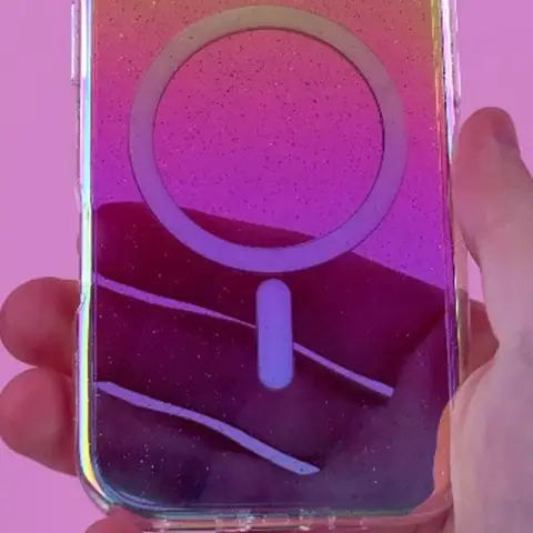 Чохол TPU Galaxy Sparkle (MagFit) для Apple iPhone 16e / 17e (6.1") Chroma+Glitter