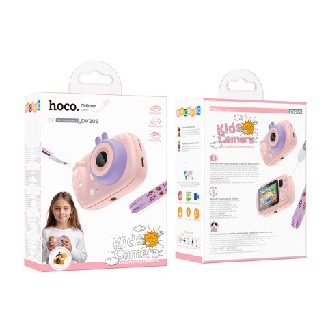 Дитяча фотокамера Hoco DV205 Dual-camera Pink
