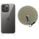 Чохол TPU Transparent with Straps для Apple iPhone 14 Pro (6.1") Green / Red