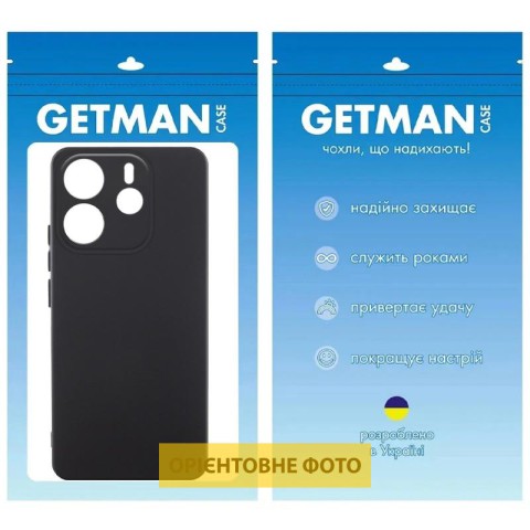 Чохол TPU GETMAN Liquid Silk Full Camera для Xiaomi Redmi Note 14 4G (Europe version) Чорний / Black