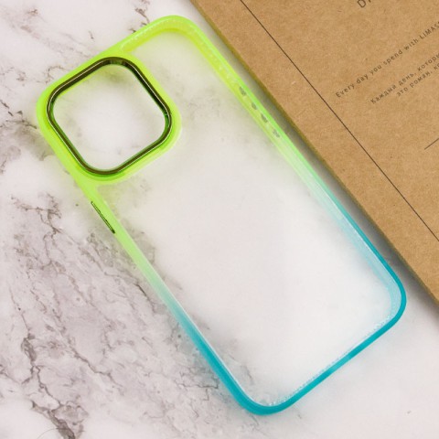 Чохол TPU+PC Fresh sip series для Apple iPhone 14 Pro Max (6.7") Бірюзовий / Лимонний