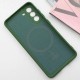 Чохол Silicone Cover Lakshmi Full Camera (AA) with MagFit для Samsung Galaxy S21 FE Зелений / Dark green