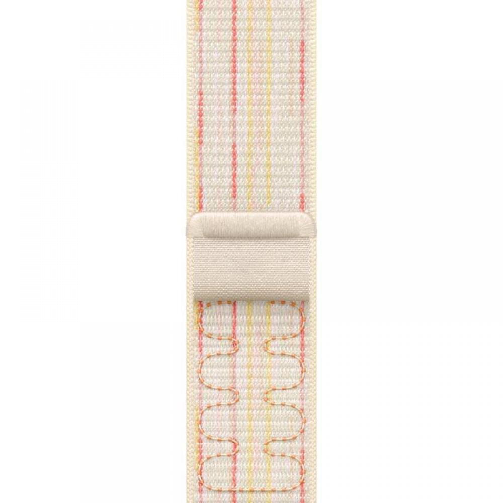 Ремінець Nylon Sport Loop для Apple Watch 42(ser.1-3)/44/45/46/49mm Starlight / Pink