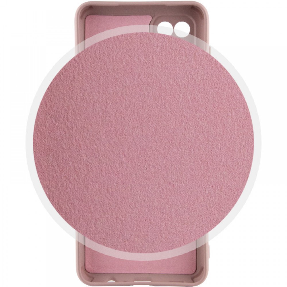 Чохол Silicone Cover Lakshmi Full Camera (AA) для Samsung Galaxy A12 Рожевий / Pink Sand