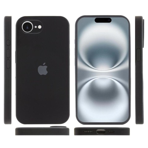 Чохол Silicone Case Full Camera Protective (AA) для Apple iPhone 16e (6.1") Чорний / Black