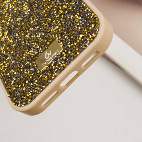 TPU чохол Bling World Rock Diamond для Apple iPhone 13 Pro (6.1") Золотий