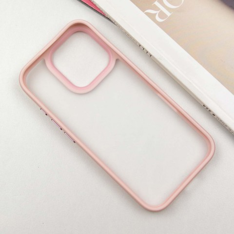 TPU+PC чохол Metal Buttons для Apple iPhone 16 Pro (6.3") Рожевий