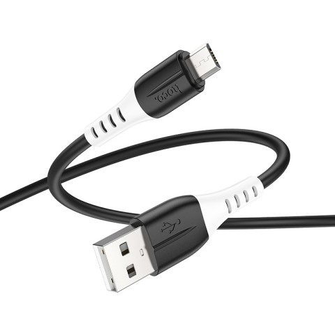 Дата кабель Hoco X82 Silicone USB to MicroUSB (1m) Black