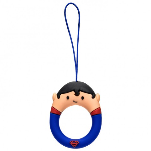 Силіконовий футляр Marvel & DC series для навушників AirPods 1/2 + кільце Супермен/Синій