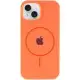 Чохол Silicone Case Full Protective (AA) with MagSafe для Apple iPhone 15 (6.1") Помаранчевий / Papaya