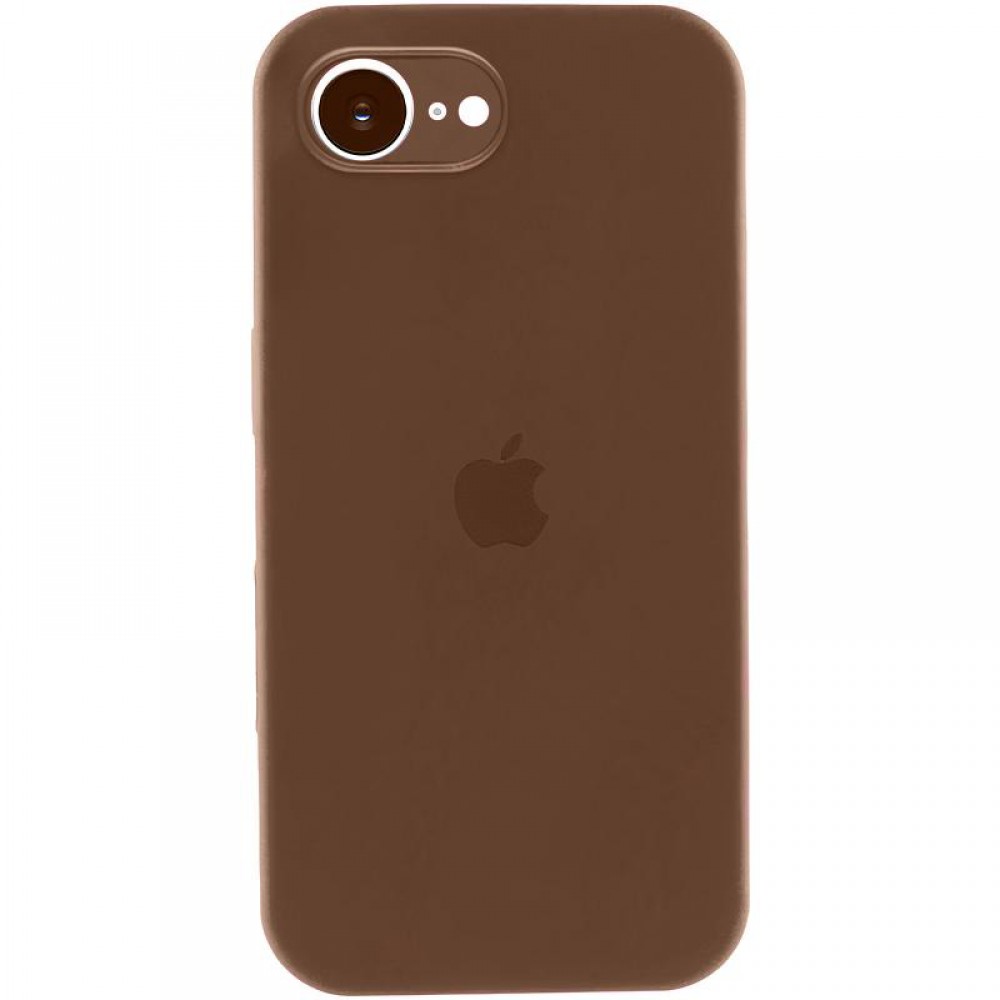Чохол Silicone Case Full Camera Protective (AA) для Apple iPhone 16e (6.1") Коричневий / Brown