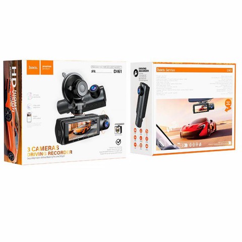 Відеореєстратор Hoco DI61 3.16-inch display with rear camera (1280+720P) Black