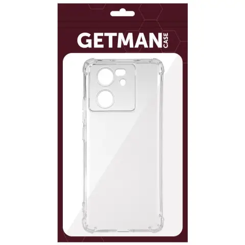 TPU чохол GETMAN Ease logo посилені кути Full Camera для Xiaomi 13T / 13T Pro Безбарвний (прозорий)