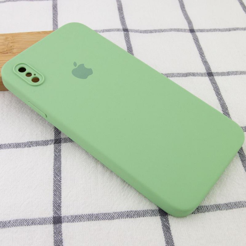 Чехол Silicone Case Square Full Camera Protective (AA) для Apple iPhone X / XS (5.8")