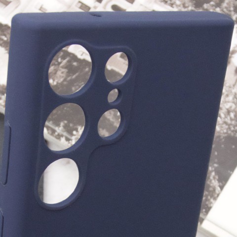 Чохол Silicone Cover Lakshmi Full Camera (AAA) with Logo для Samsung Galaxy S25 Ultra Темно-синій / Midnight blue
