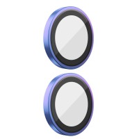 Захисне скло BlueO Metal на камеру для Apple iPhone 16 (6.1") / 16 Plus (6.7") Бузковий / Colorful