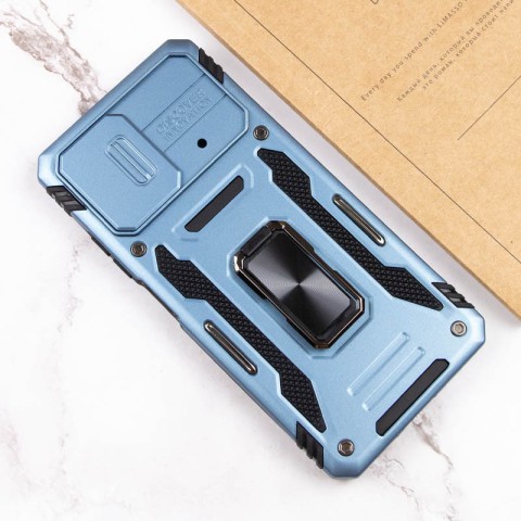 Ударостійкий чохол Camshield Army Ring для Xiaomi Poco F5 / Note 12 Turbo Блакитний / Light Blue