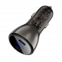 АЗП Acefast B10 metal car charger 60W (USB-C + USB-C) with digital display Black