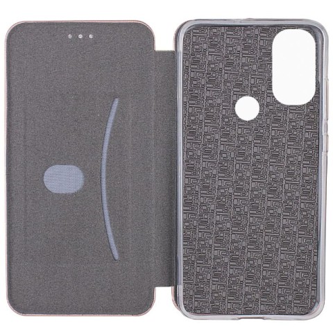 Шкіряний чохол-книжка Classy для Motorola Moto E40 Rose Gold