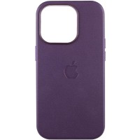 Шкіряний чохол Leather Case (AAA) with MagSafe and Animation для Apple iPhone 16 Pro Max (6.9") Dark Purple