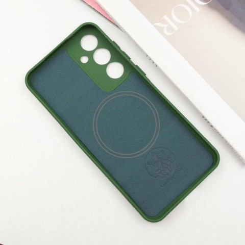 Чохол Silicone Cover Lakshmi Full Camera (AA) with MagFit для Samsung Galaxy S23 FE Зелений / Dark green