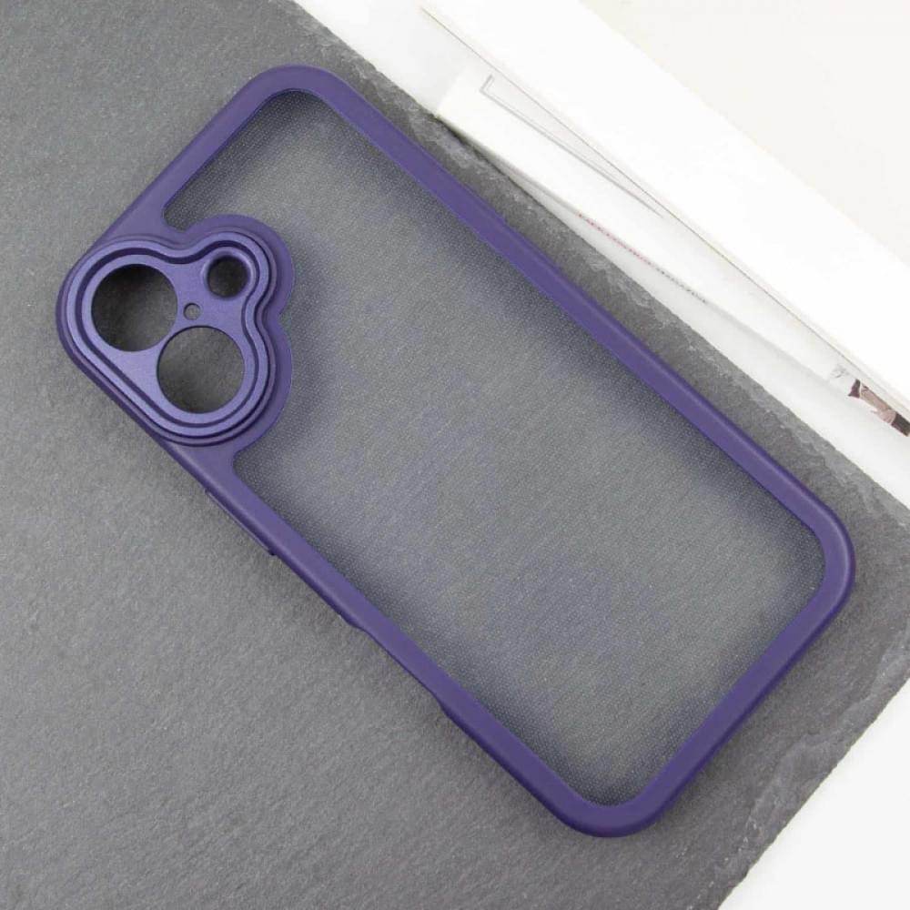 TPU чохол Transparent + Colour 1,5mm для Apple iPhone 16 (6.1") Purple