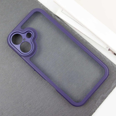 TPU чохол Transparent + Colour 1,5mm для Apple iPhone 16 (6.1") Purple