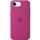 Чохол Silicone case (AAA) with Magsafe для Apple iPhone 16e (6.1") Fuchsia