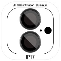 Захисне скло Metal Classic на камеру (у упак.) для Apple iPhone 17 (6.3") Чорний / Black