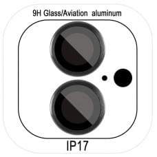 Захисне скло Metal Classic на камеру (у упак.) для Apple iPhone 17 (6.3") Чорний / Black