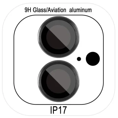 Захисне скло Metal Classic на камеру (у упак.) для Apple iPhone 17 (6.3") Чорний / Black