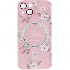 TPU+PC чохол Secret Garden with MagSafe для Apple iPhone 15 (6.1") Pink