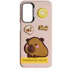 Чохол TPU Leather Toys для Samsung Galaxy A16 4G/5G Capybara / Pink