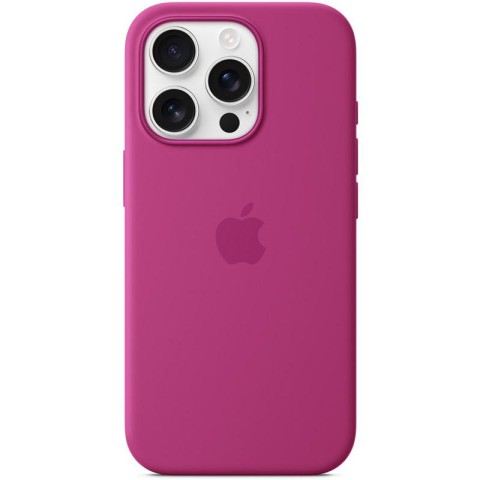 Чохол Silicone case (AAA) with Magsafe and Animation для Apple iPhone 16 Pro (6.3") Fuchsia