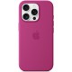 Чохол Silicone case (AAA) with Magsafe and Animation для Apple iPhone 16 Pro (6.3") Fuchsia