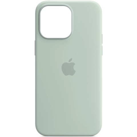 Чохол Silicone case (AAA) with Magsafe and Animation для Apple iPhone 14 Pro Max (6.7") Бірюзовий / Succulent