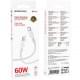 Дата кабель Borofone BX116 Certain Type-C to Type-C 60W (1m) White